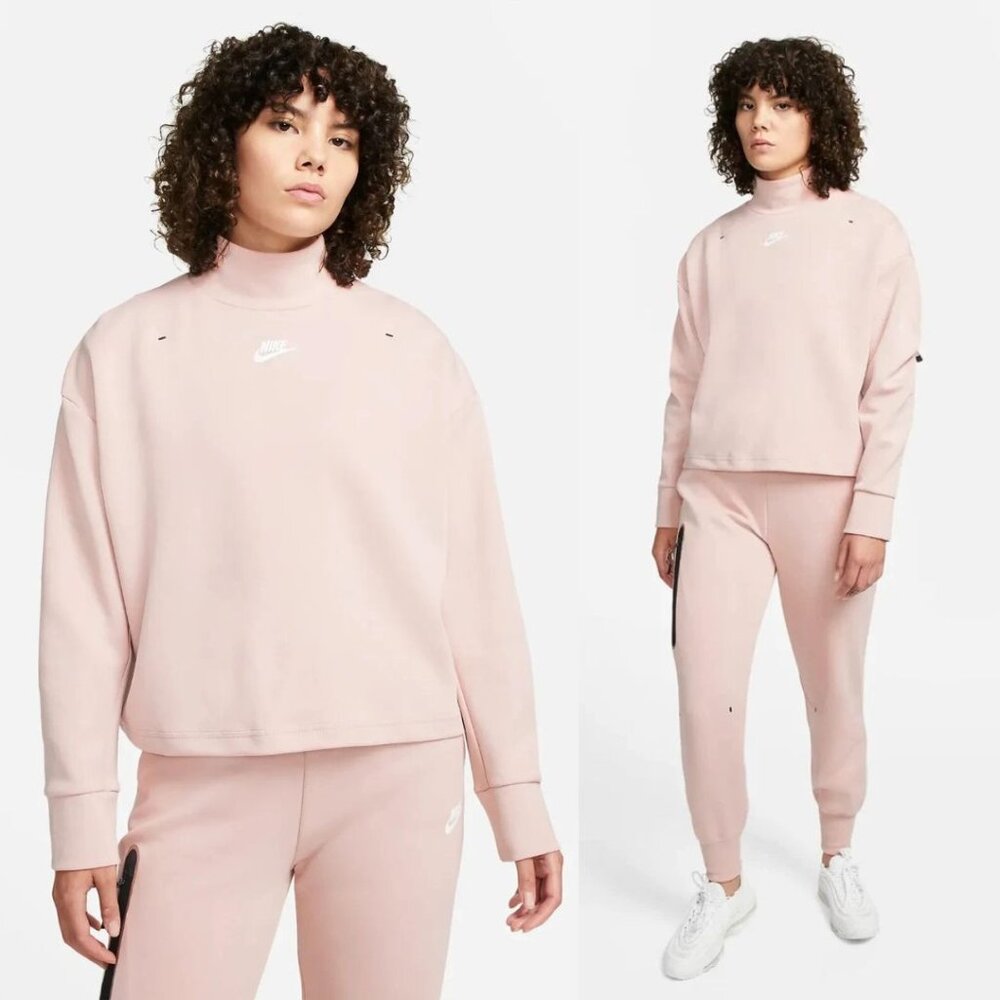 Nike - Sportswear Tech Fleece Turtleneck Sweatshirt DD5628-601 | Medium | Blush